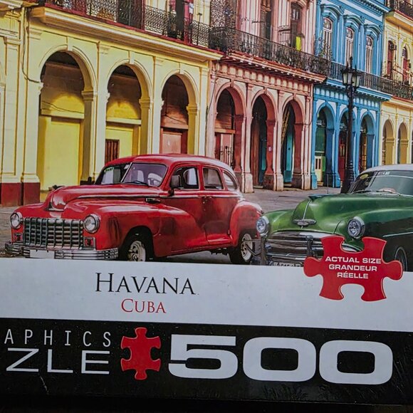 Havana Cuba 500 Piece Jigsaw Puzzle 19"x26" Eurographics Strong High Quality - Picture 3 of 3